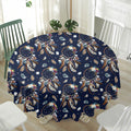 Floral Dream Catcher Pattern Print Waterproof Round Tablecloth