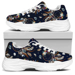 Floral Dream Catcher Pattern Print White Chunky Shoes