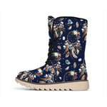 Floral Dream Catcher Pattern Print Winter Boots