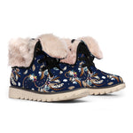 Floral Dream Catcher Pattern Print Winter Boots