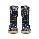 Floral Dream Catcher Pattern Print Winter Boots