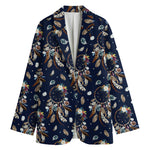 Floral Dream Catcher Pattern Print Women's Blazer