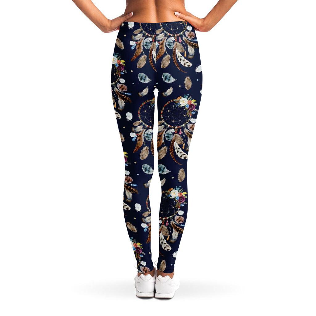 Floral Dream Catcher Pattern Print Women's Leggings