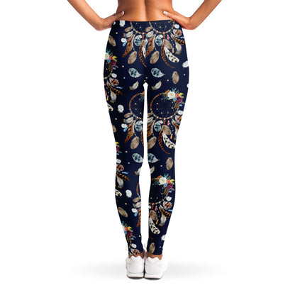 Floral Dream Catcher Pattern Print Women's Leggings