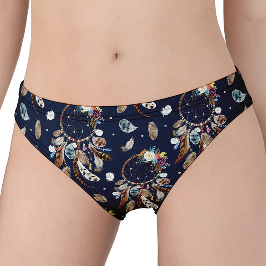 Floral Dream Catcher Pattern Print Women's Panties