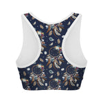 Floral Dream Catcher Pattern Print Women's Sports Bra