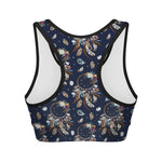 Floral Dream Catcher Pattern Print Women's Sports Bra