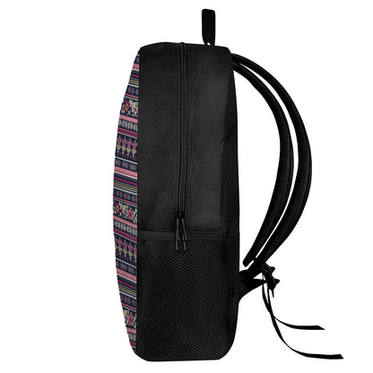 Floral Ethnic Pattern Print 17 Inch Backpack