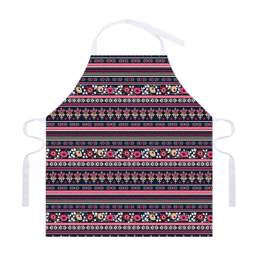 Floral Ethnic Pattern Print Adjustable Apron