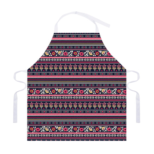 Floral Ethnic Pattern Print Adjustable Apron