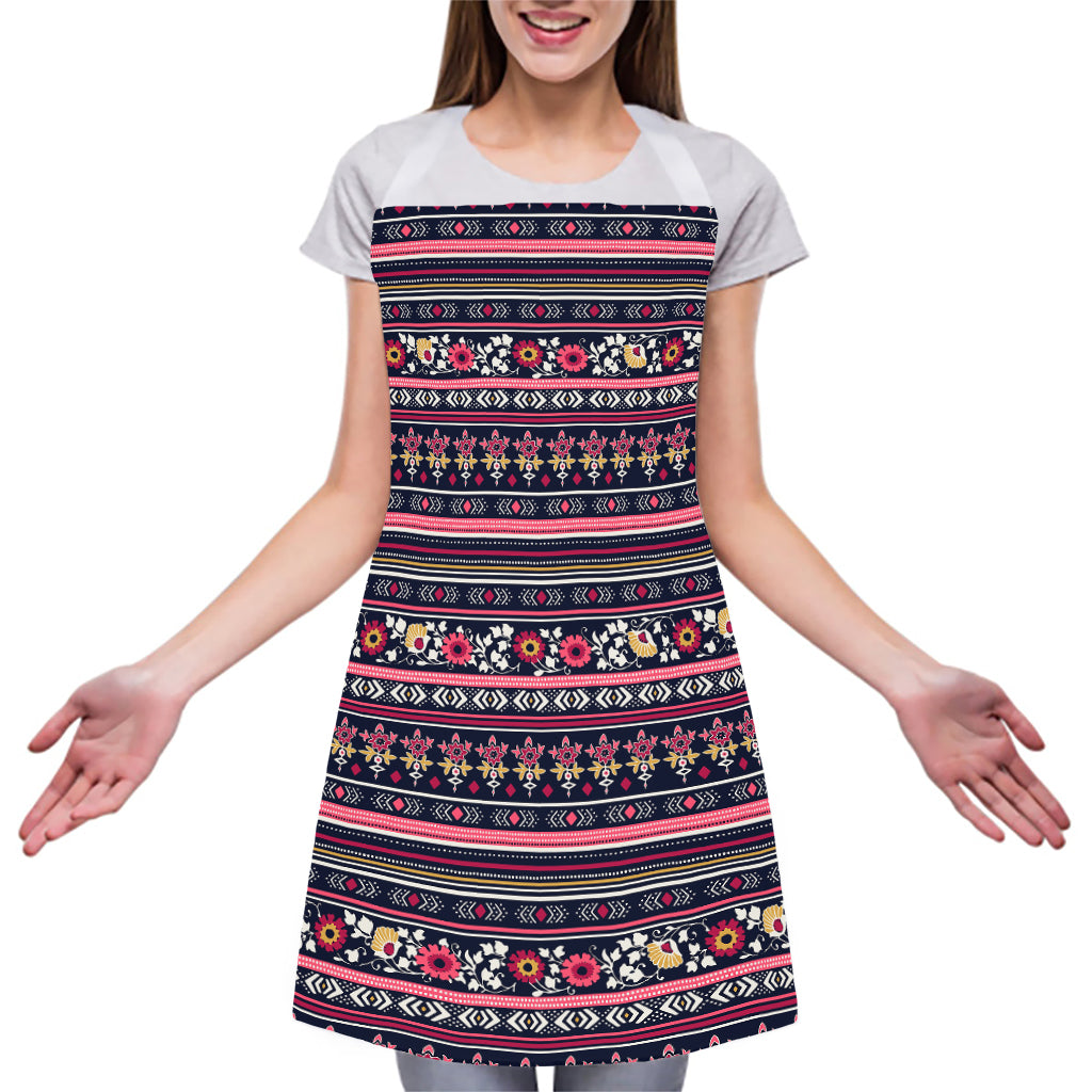 Floral Ethnic Pattern Print Adjustable Apron