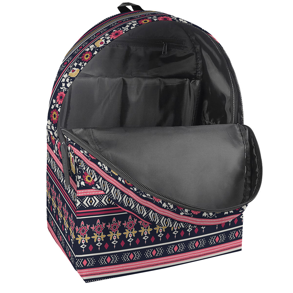 Floral Ethnic Pattern Print Backpack