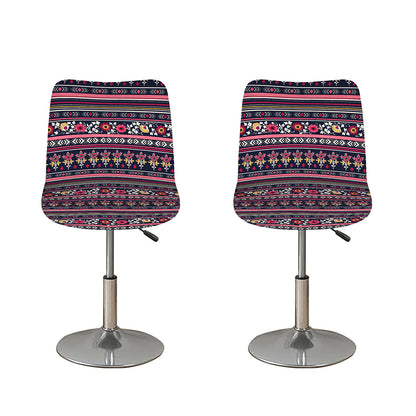 Floral Ethnic Pattern Print Bar Stool Covers