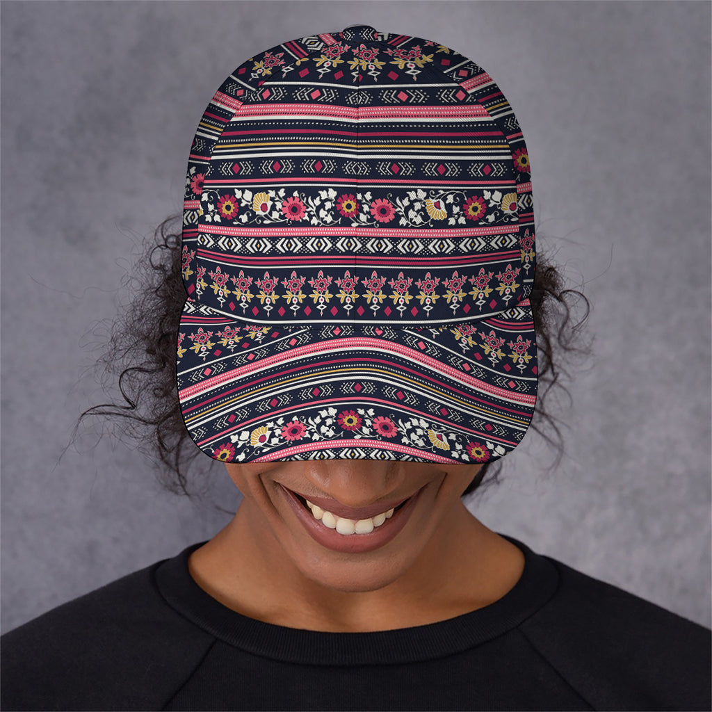 Floral Ethnic Pattern Print Baseball Cap