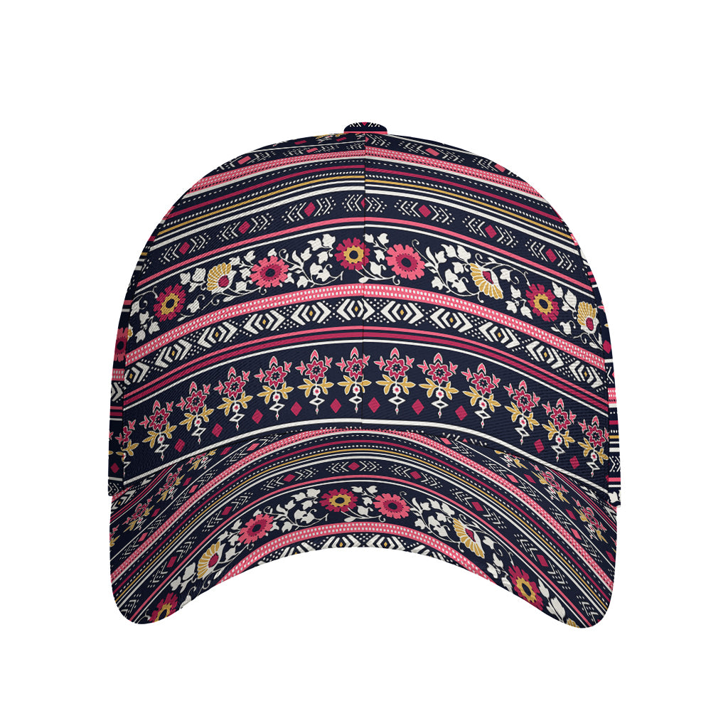 Floral Ethnic Pattern Print Baseball Cap