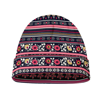 Floral Ethnic Pattern Print Beanie