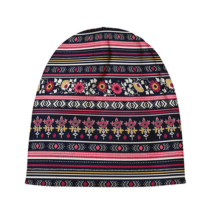 Floral Ethnic Pattern Print Beanie