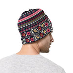 Floral Ethnic Pattern Print Beanie