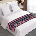 Floral Ethnic Pattern Print Bed Runner