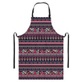 Floral Ethnic Pattern Print Bib Apron With Pocket