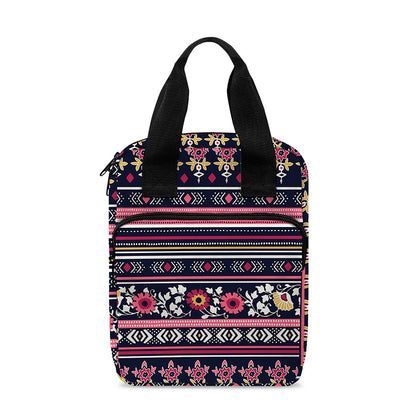 Floral Ethnic Pattern Print Bible Tote Bag