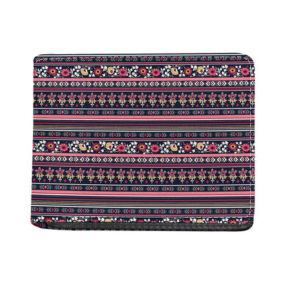 Floral Ethnic Pattern Print Bifold Wallet