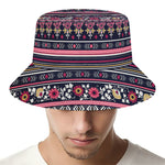 Floral Ethnic Pattern Print Bucket Hat
