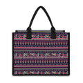 Floral Ethnic Pattern Print Canvas Tote Bag