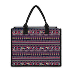 Floral Ethnic Pattern Print Canvas Tote Bag