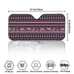 Floral Ethnic Pattern Print Car Windshield Sun Shade