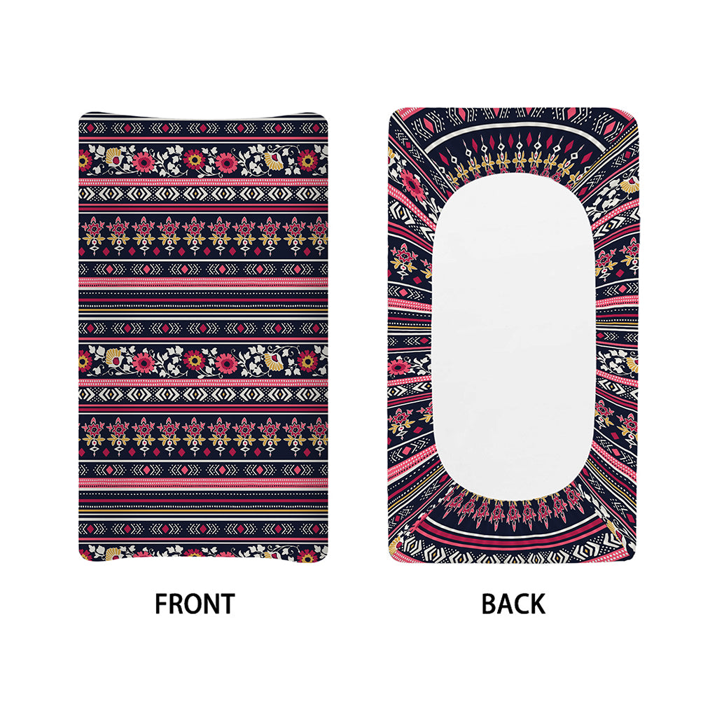 Floral Ethnic Pattern Print Changing Pad Cover