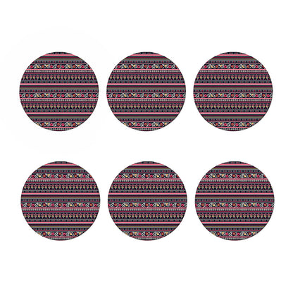 Floral Ethnic Pattern Print Coaster Set