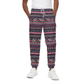 Floral Ethnic Pattern Print Cotton Sweatpants