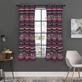 Floral Ethnic Pattern Print Grommet Curtain Panels