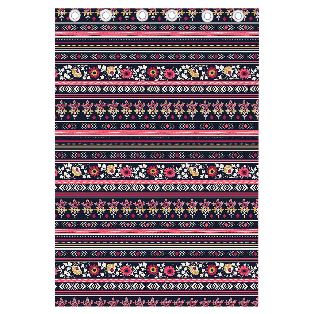 Floral Ethnic Pattern Print Curtain