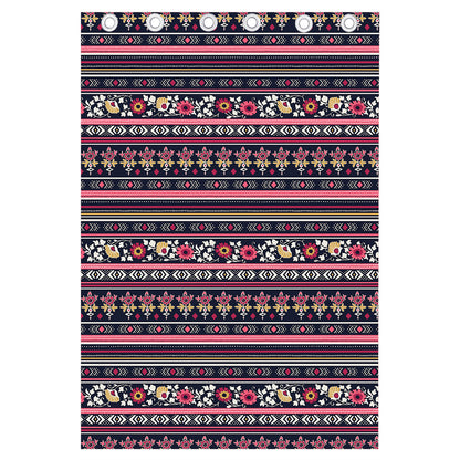 Floral Ethnic Pattern Print Curtain
