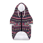 Floral Ethnic Pattern Print Dog Zip Up Hoodie