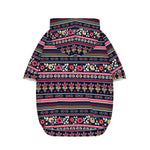 Floral Ethnic Pattern Print Dog Zip Up Hoodie