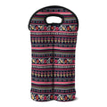 Floral Ethnic Pattern Print Double Neoprene Wine Tote