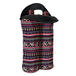 Floral Ethnic Pattern Print Double Neoprene Wine Tote