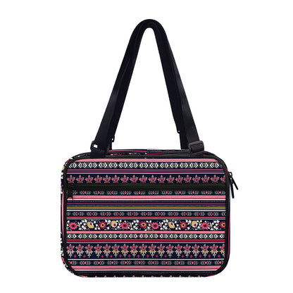 Floral Ethnic Pattern Print Double Strap Bible Bag