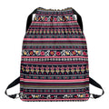 Floral Ethnic Pattern Print Drawstring Backpack