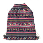 Floral Ethnic Pattern Print Drawstring Bag