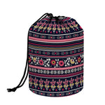 Floral Ethnic Pattern Print Drawstring Makeup Bag