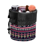 Floral Ethnic Pattern Print Drawstring Makeup Bag