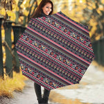 Floral Ethnic Pattern Print Foldable Umbrella