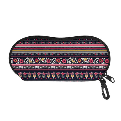 Floral Ethnic Pattern Print Glasses Case
