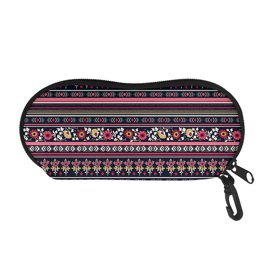 Floral Ethnic Pattern Print Glasses Case