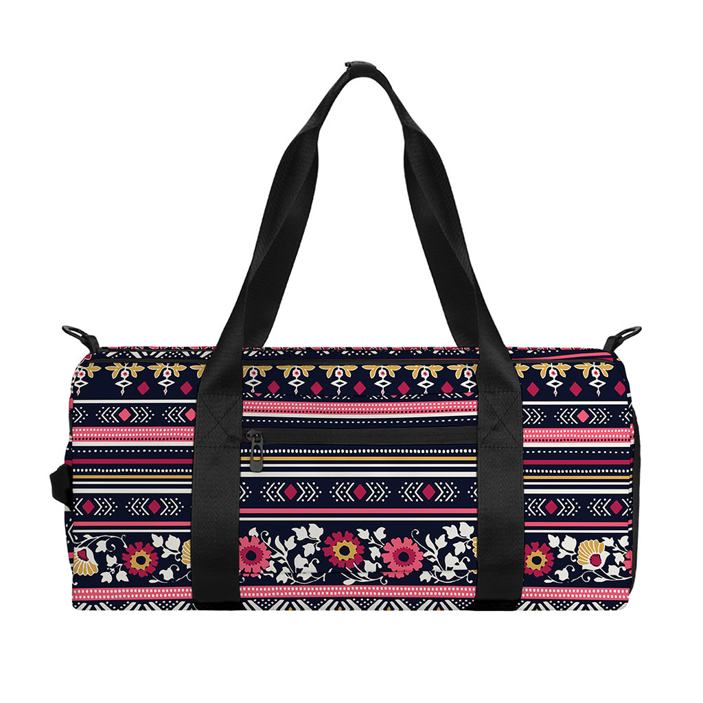 Floral Ethnic Pattern Print Gym Bag