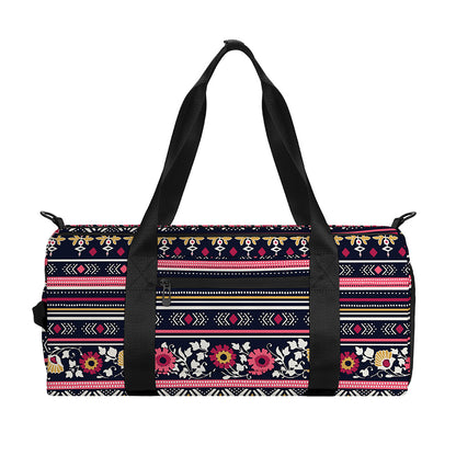 Floral Ethnic Pattern Print Gym Bag